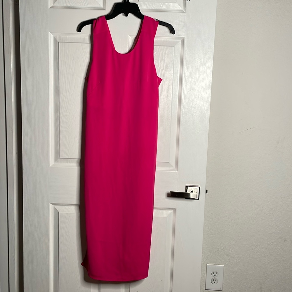 Katherine Barclay pink tank midi dress